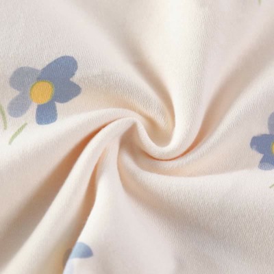 Floral Print Summer Cotton Home Pajamas Set