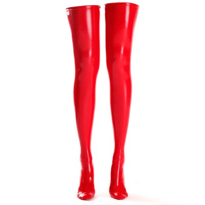 【$9.99】Crotchless Zipper PU Jumpsuit Lingerie Set