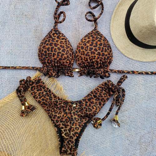 Fashion Sexy Leopard Fringe Bikini