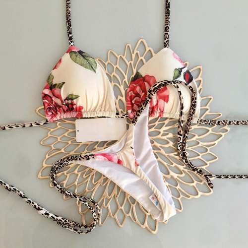 Trendy Bohemian Sexy Strap Bikini Swimsuit