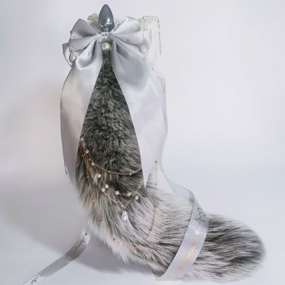 Fox Tail Bow Knot Chian Anal Plug SM Accessories