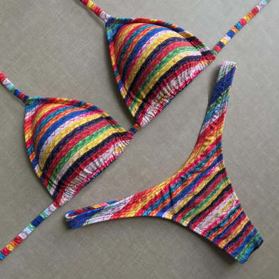 Sexy split strappy bikini