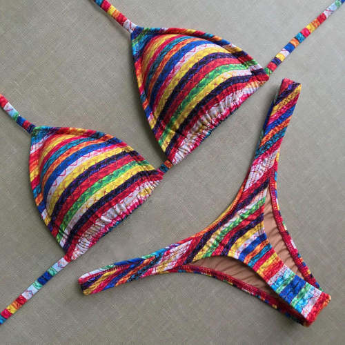 Sexy split strappy bikini