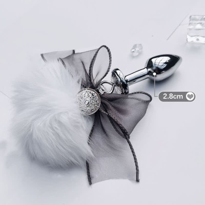 Fox Tail Bowknot Bell Anal Plug Nipple Clamps SM Accessories