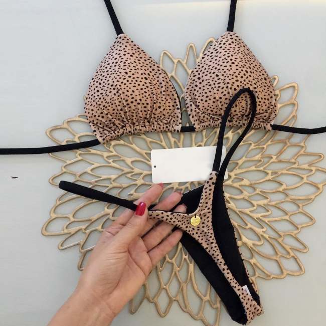 Sexy leopard print bikini