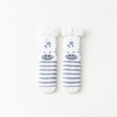 Cute Cartoon Christmas Pattern Print Plush Socks
