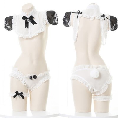 Bunny Tail Sexy Lingerie Oversleeves Leg Circle