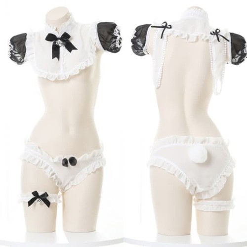Bunny Tail Sexy Lingerie Oversleeves Leg Circle