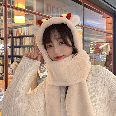 Antlers Hat Scarf Gloves Warmer