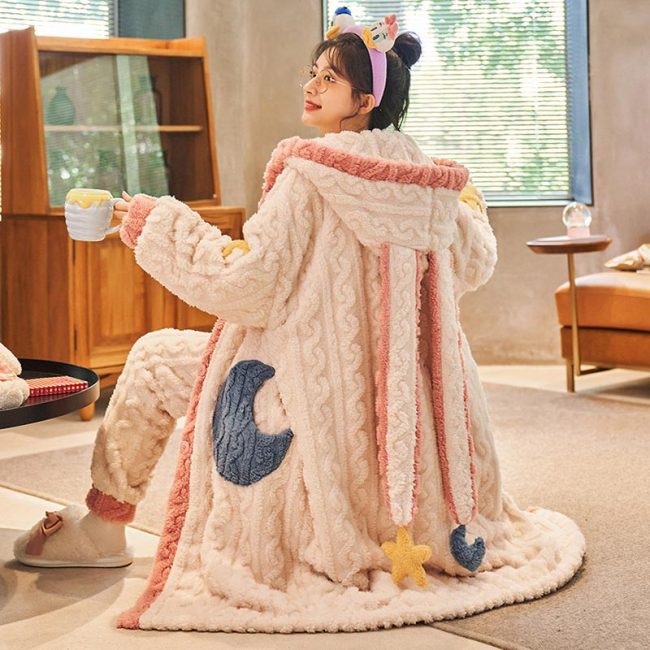 【50% OFF】Lovely Animal Plush Hooded Pajamas Set