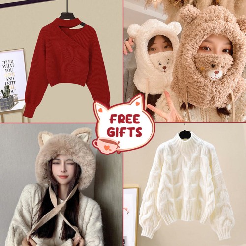 【A Free Random Sweater Or Hat Over $199】Oblique Christmas Sweater Or Hat