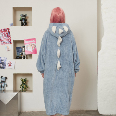 【50% OFF】Cartoon Dinosaur Hooded Pajamas Dress