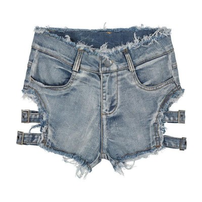 Sexy High Waist Buckle Denim Shorts Lingerie