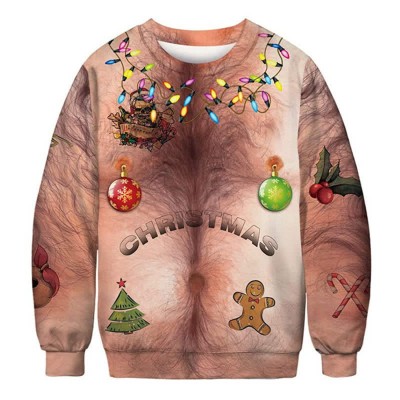 Christmas Funny Ugly 3D Print Crewneck Unisex Sweatshirt