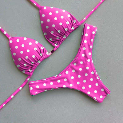 Polka Dot Fashion Print Bikini Set