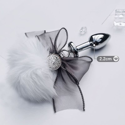 Fox Tail Bowknot Bell Anal Plug Nipple Clamps SM Accessories