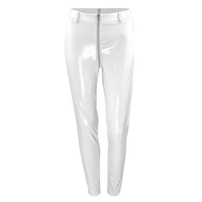 Sexy Zipper Shiny Leather Leggings