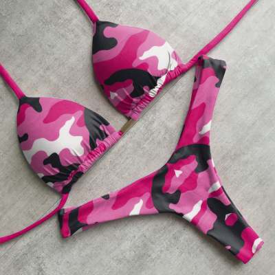 statement camouflage print bikini