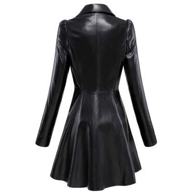 Leather Skirted Coat