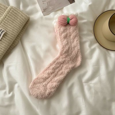 Cute Cartoon Bunny Reindeer 3D Decor Plush Socks Warm