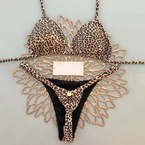 Fashion Sexy Leopard Print Two-piece Bikini