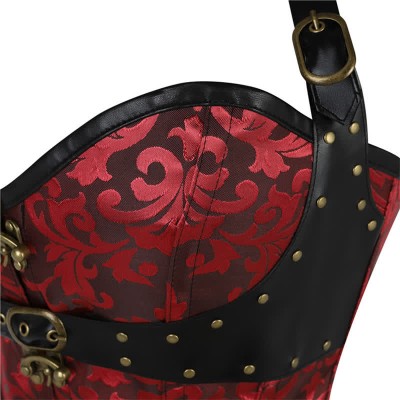 Gothic Steampunk Overbust Halter Corset Tops