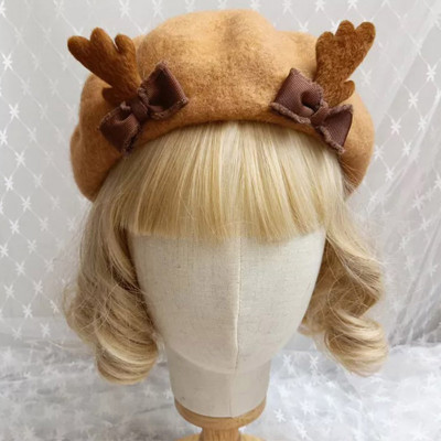 Cute Deer Ears Lolita Beret Warm