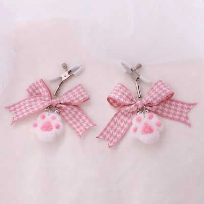 Cat Claw Bowknot Anal Plug Nipple Clamps SM Accessories