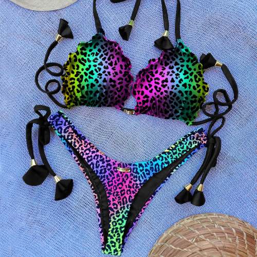 Sexy Leopard Print Sling Bikini