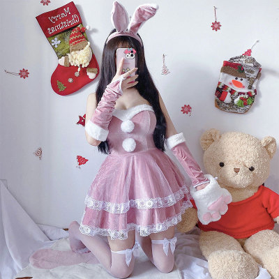 Christmas Double Lace Hem Dress