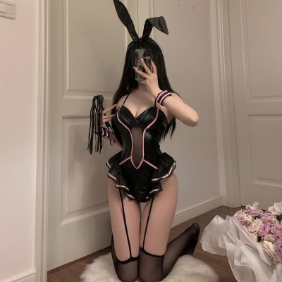 【$9.99】Cosplay Bunny Flouncing Jumpsuit Lingerie Set
