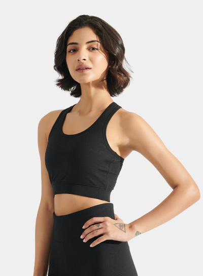 Aero Bra Top Midnight Black