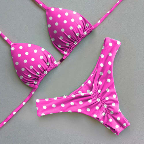 Polka Dot Fashion Print Bikini Set