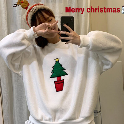 Cartoon Embroidery Fake Two Pieces Sweatshirt
