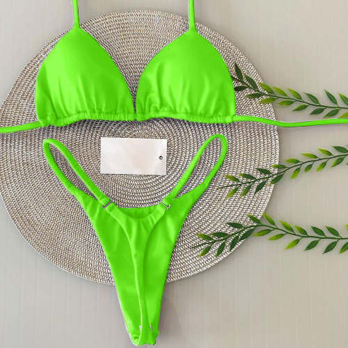 Fashion solid color resort style sexy bikini