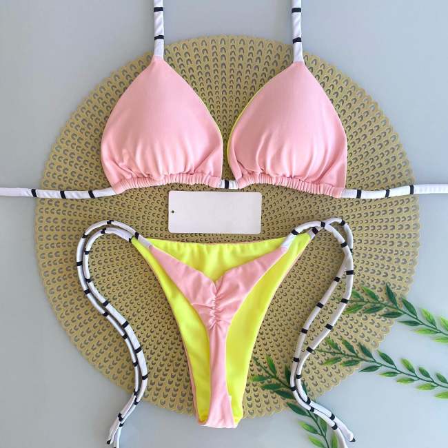 Sexy suspender resort style bikini