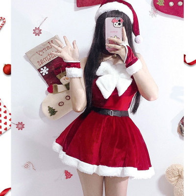 Sweet Christmas Off Shoulder Dress