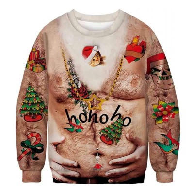 Christmas Funny Ugly 3D Print Crewneck Unisex Sweatshirt