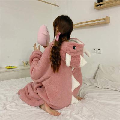 【50% OFF】Cartoon Dinosaur Hooded Pajamas Dress
