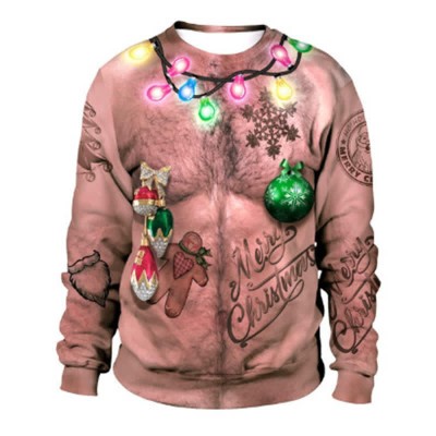 Christmas Funny Ugly 3D Print Crewneck Unisex Sweatshirt