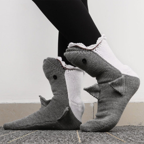 Cute Cartoon Crocodile Knit Socks