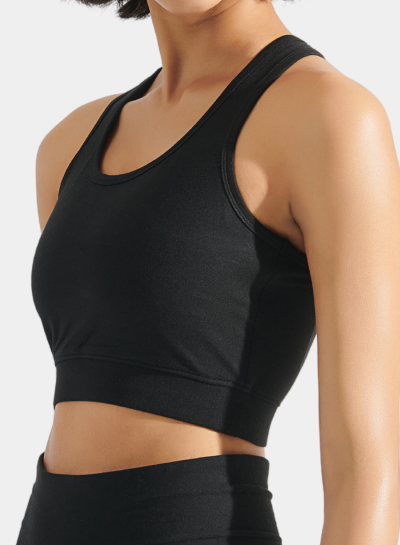 Aero Bra Top Midnight Black