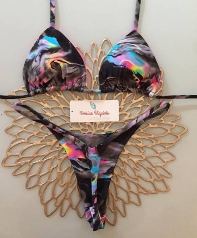 Fashionable resort style suspender bikini