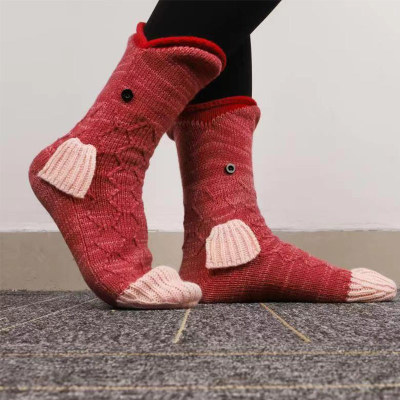 Cute Cartoon Crocodile Knit Socks