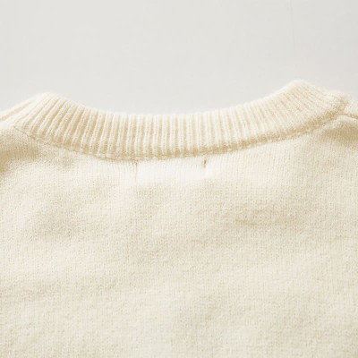 Christmas Tree Letter Print Round Collar Knit Sweater