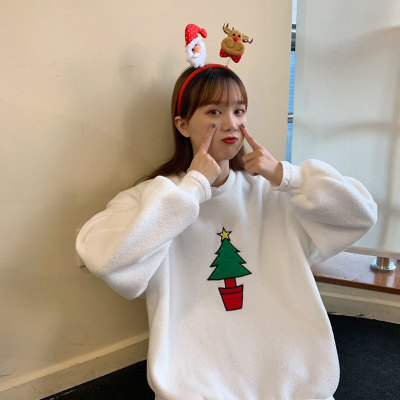 Cartoon Embroidery Fake Two Pieces Sweatshirt