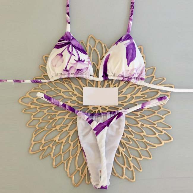 sexy floral print bikini