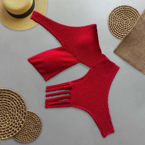 Fashion personality one-piece one-shoulder sexy bikini