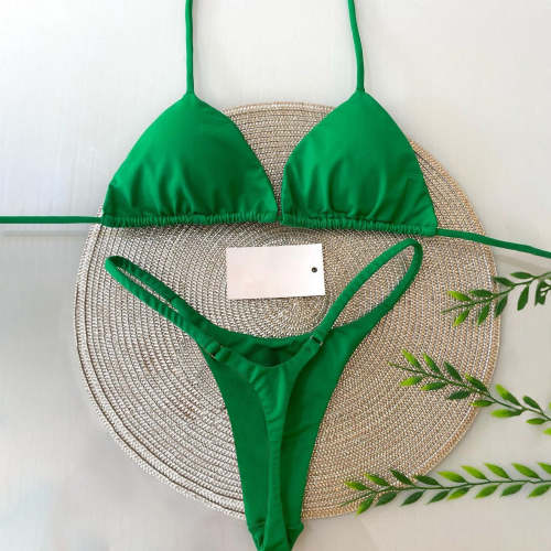 Green sexy split bikini