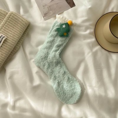 Cute Cartoon Bunny Reindeer 3D Decor Plush Socks Warm